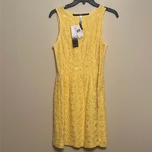 NWT yellow Kensie dress lace. Size medium